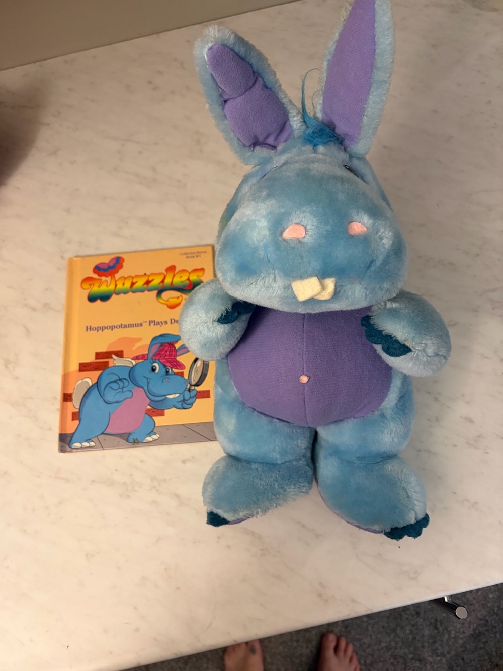 1984 Hasbro/Disney Wuzzles - Hoppopotamus & Book - rare!
